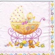 serwetka decoupage dziecko, narodziny