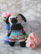 Zabawka amigurumi*Pluszak*Kolorowy piesek szczeniaczek*Handmade