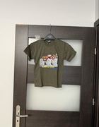 T-shirt chłopięcy szary nowy z nadrukiem rozmiar 128