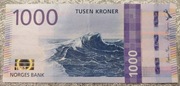 NORWEGIA  1000 koron 2019 Nowe wydanie.