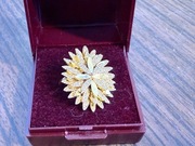 Śliczny pozłacany pierścionek 