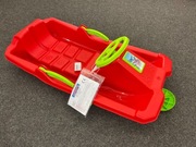 SANKI ŚLIZGACZ Z KIEROWNICĄ HAMULCEM POLSKIE czerwone