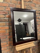 Lustro ścienne brązowe, hebanowe