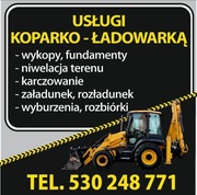 Usługi koparko-ładowarką WYBURZENIA ROZBIÓRKI