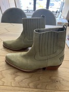 Kowbojki botki beżowe Shabbies Amsterdam 37 skóra