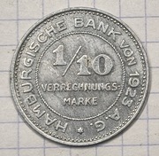 01130 Niemcy Hamburg 1/10 marki 1923