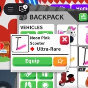 ADOPT ME NEON PINK SCOOTER