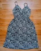 Sukienka na ramiączkach marszczona pod biustem dekolt Nowa rozm M-XL