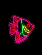 NEON LED RYBKA SKALAR rybki świecąca dekoracja 