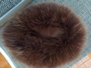 Czapka toczek z lisa futro naturalne r55