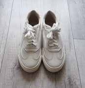 Trampki damskie białe klasyczne niskie sznurowane ekoskóra Huanyue 36