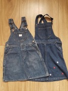Ogrodniczki sukienka jeansowe, rozm. 122.