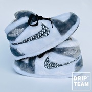 Kapcie Pluszowe Nike Dior Silver - r. 35-45