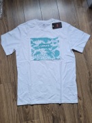 koszulka t-shirt Levi's r. M  Relaxed fit 100% bawełna biała grafika turkus