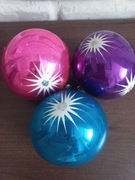 2 stare duże bombki szklane PRL