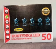 Kurtyna świetlna led łańcuch biały aniołki lampki świąteczne
