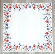 Serwetka w czerwone maki na białym tle 80x80cm 