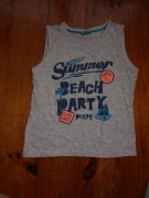 chłopięca koszulka na lato na ramiączka 104/110 szara Cool Club