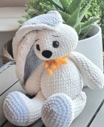 MASKOTKA SZYDEŁKOWA RĘKODZIEŁO KRÓLIK "JULEK" HANDMADE KRÓLICZEK 