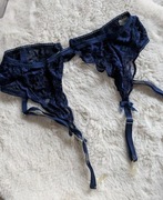 Pas do pończoch navy blue koronkowy JOLANDA rozmiar S