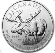 Srebrna Moneta Wildlife: Kanadyjski Łoś 2012, 1 uncja
