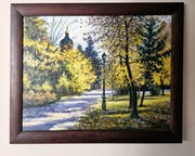 Obraz olejny Jesienna Aleja z ramą 