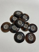 Guziki plastikowe brązowe 25mm