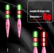 Spławik świecący LED 8g, przelotowy,gruba antenka/zmienia kolor + bateria