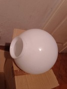 Klosz kula, białe szkło, średnica 30 cm