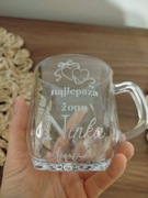 Szklanka do gorących napoi z grawerem personalizacja indywidualne projekty 