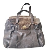 Duża skórzana torba brązowa kożuch naturalny Asos skóra 