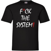 Koszulka Męska  F*CK THE SYSTEM Antysystem 