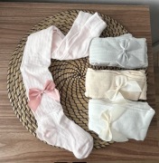 4 pary rajstopy z kokardką 4-6 latek