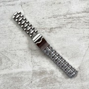Bransoleta do zegarka 20 mm stalowa NOS vintage – 17 cm