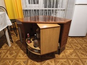 Barek obrotowy witryna komoda retro vintage PRL fornirbSzafka pod telewizor