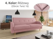 SOFA z funkcją spania Kelso, KOLOR: RÓŻOWY