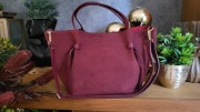 Torebka Cassi skóra zamszowa