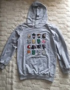 MINECRAFT Bluza z kapturem szara 120
