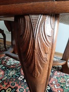 Stół z krzesłami lwie nogi antyk, świetny stan