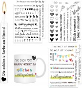 ALLAVA 6 sztuk naklejek na świeczki,filiżanki, kubki (200+ wzorów)