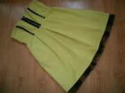 SIMPLE PIĘKNA CYTRYNOWA ŻÓŁTA ROZKLOSZOWANA WESELE WIZYTOWA KOKTAJL 40/42