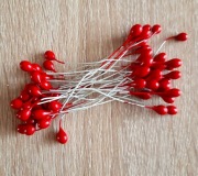 Kuleczki ,jagody na drucikach do wyrobu wiązanek, bukietów, stroików