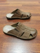 Skórzane Klapki Męskie Lekkie Wygodne 