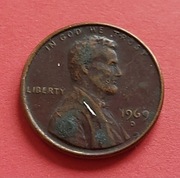 USA 1 cent Lincoln Head 1969 r. D