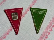 Zestaw 2 proporczyków PRL Polmot / Polish Fiat – Warszawa Poland, eksport