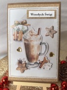 KARTKA ŚWIĄTECZNA handmade w kopercie - personalizowana, ręcznie robiona