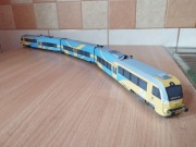 Model kartonowy zabawka pociąg miejskikoleje pomorskie Newag 221M PKP Inter