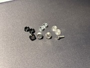 Unitra - podkładki i śruby obudowy z prostym nacięciem, komplet 4 szt