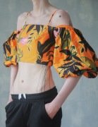 Kwiatowy top z bufami H&M 34
