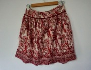 [Camaieu] Spódnica elegancka, z podszewką, różowa we wzór, rozm. S (36)